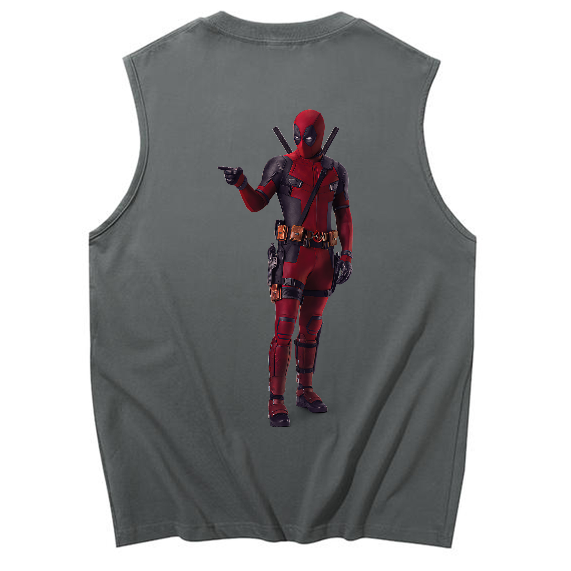 （画像用） Deadpool デッドプール コットン100％タンクトップ（背面プリント）